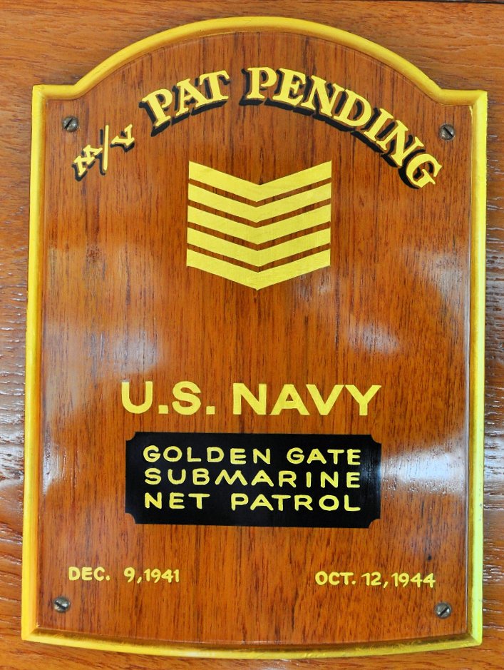 USN Net Patrol Plaque